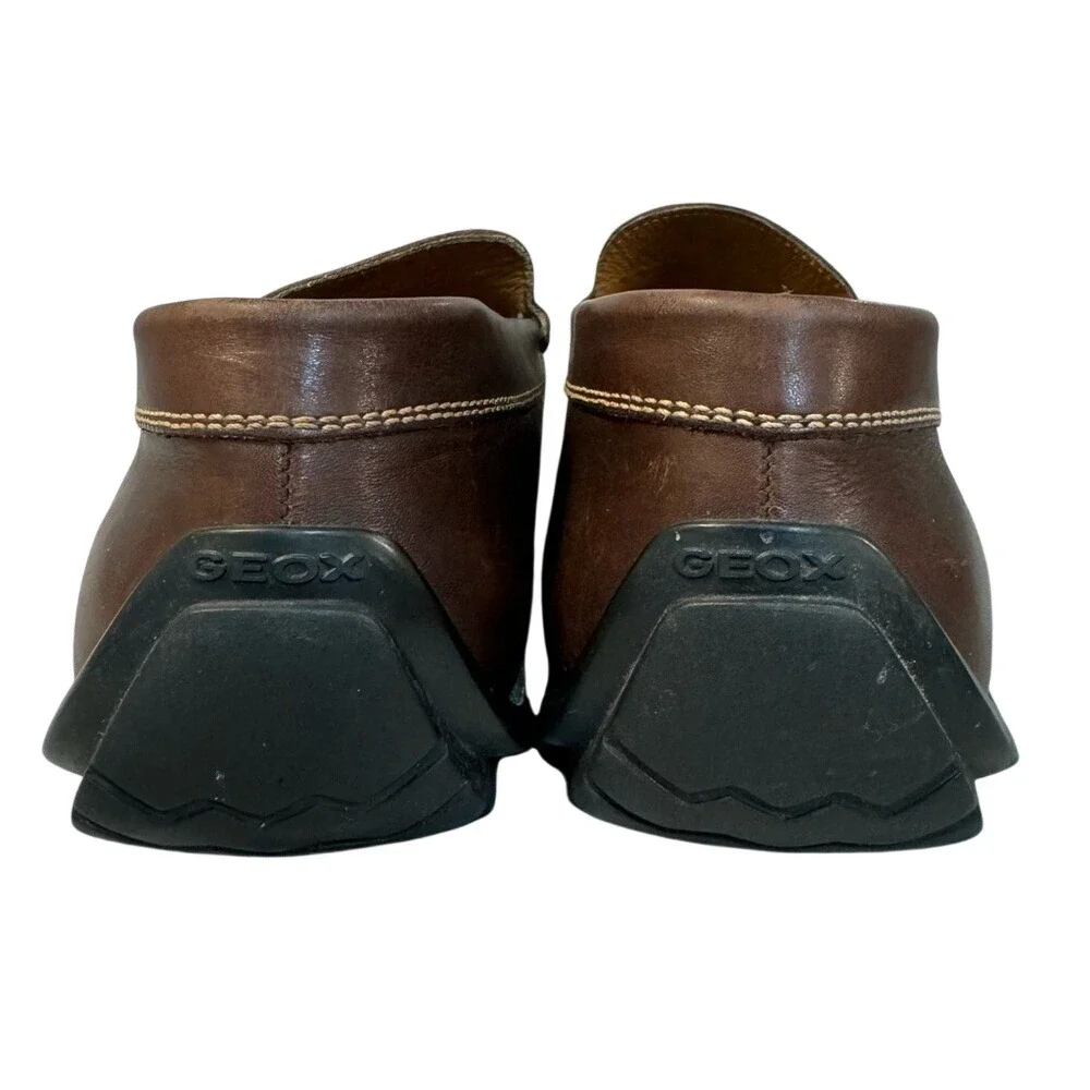GEOX Men's Respira Driving loafers, Coffee Brown, Size 44‎ (10.5), EUC